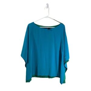 Jay Godfrey Blouse Lined Box 100% Silk Relaxed Flowy